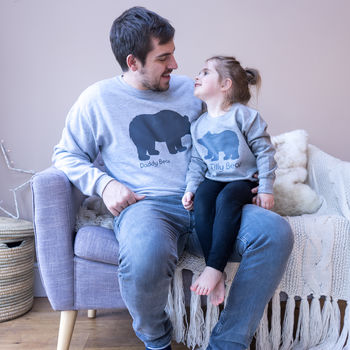 Personalised Daddy And Baby Bear Sweatshirt Set, 2 of 5