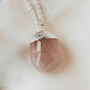 Rose Quartz Tumbled Gemstone Love Necklace, thumbnail 2 of 5