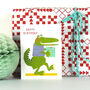 Happy Birthday Crocodile Mini Card, thumbnail 5 of 5