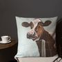 Ivy Moo, Faux Suede Cow Cushion, thumbnail 1 of 5