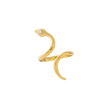 Gold Plated And Silver Twisted Serpent Rings, 4 of 4