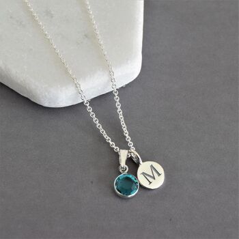 Sterling Silver December Birthstone Necklace, 4 of 5