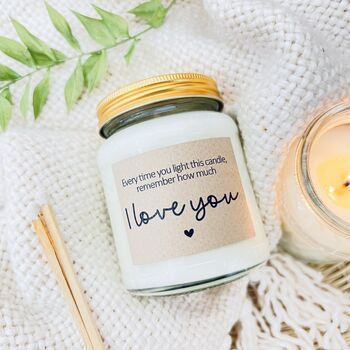 I Love You Handmade Soy Scented Candle, 2 of 7