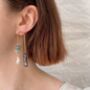 Freshwater Pearls And Agate Arch Earrings, thumbnail 1 of 7
