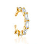 Cubic Zirconia Gold Plated Baguette Ear Cuff, thumbnail 2 of 5