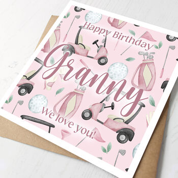 Personalised Golf Birthday Card For Her, 4 of 4