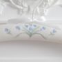 Pack Of Three Embroidered Bluebell Padded Clothes Hanger, thumbnail 2 of 2