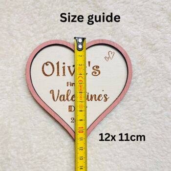 Baby’s First Valentine’s Day Plaque Personalised Sign, 7 of 10