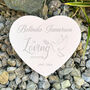 Personalised Dove Engraved Resin Heart Grave Marker Weatherproof Memorial Tribute, thumbnail 4 of 4