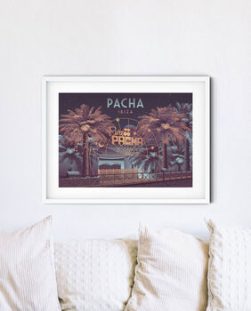 Pacha Nightclub Ibiza Travel Poster Art Print, 3 of 8