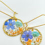 Dangle Earrings With Flowers In Vintage Colours, thumbnail 5 of 11