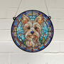 Yorkshire Terrier Stained Glass Effect Suncatcher, thumbnail 1 of 6