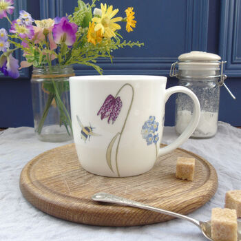 Spring Flower And Bees Bone China Mug, 7 of 12