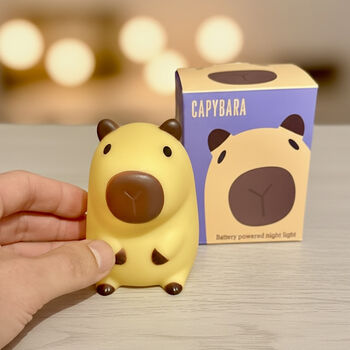 Capybara Night Light, Nursey Light And Bedside Lamp, 6 of 9
