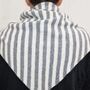 Lambswool Knitted Striped Triangle Scarf, thumbnail 1 of 6