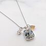 The Trio Dalmatian Jasper Necklace, Sterling Silver, thumbnail 1 of 9