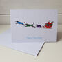 Dog Sleigh A6 Christmas Card, thumbnail 2 of 2