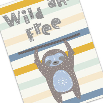 'Wild And Free' Scandi Style Nursery Print, 8 of 8