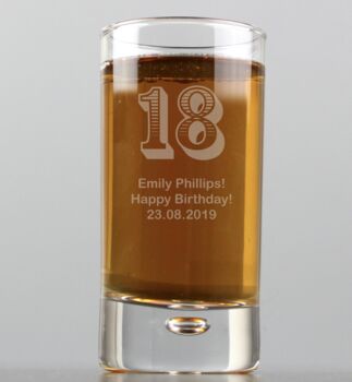 Personalised Age Bubble Shot Glass, 3 of 3