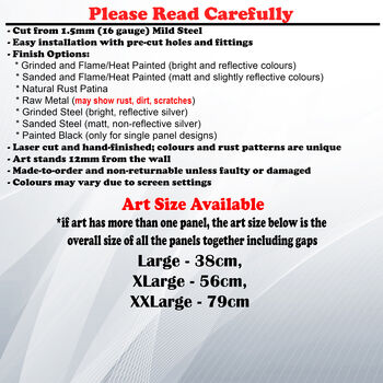 Metal Fire And Water Wall Art For Home Or Studio Decor, 2 of 11