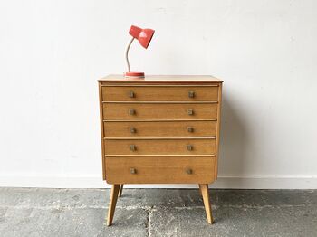 1950s French Mid Century Chest Of Drawers, 6 of 12