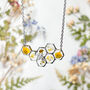 Stainless Steel Honeycomb Bee Necklace, thumbnail 1 of 7