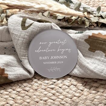 Greatest Adventure Personalised Baby Announcement Sign, 3 of 6