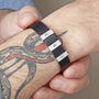 Personalised Initials Men's Leather Cuff Bracelet, thumbnail 1 of 7