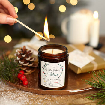 Christmas Gift For Her Personalised Scented Candle, 3 of 12