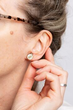 Embroidery Hoop Wooden Earrings, 4 of 4