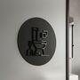 Toilet Icon Door Sign In Raised With Raised Design, thumbnail 1 of 5