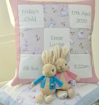 Personalised Bunny Memory Cushion**, 5 of 5