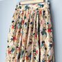 Beach Holiday Print Cotton Midi Skirt, thumbnail 3 of 7