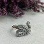 925 Sterling Silver Octopus Tentacles Ring, thumbnail 6 of 9