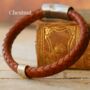 Personalised Classic Silver And Leather Bracelet, thumbnail 8 of 12