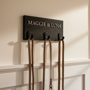 Personalised Dog Name Lead Holder | Raised Lettering, 2 of 8