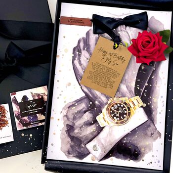 Dapper Gent Luxury Scented Birthday Watch Card For Him, 8 of 11