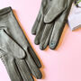 Elegant Stitch Detail Vegan Leather Gloves, thumbnail 5 of 8