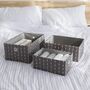 Pack Of Three Dot Pattern Paper Rope Boxes Organizer, thumbnail 1 of 4
