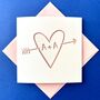 Personalised Graffiti Heart Intials Card, thumbnail 2 of 4