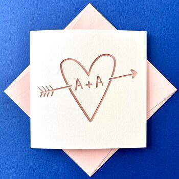 Personalised Graffiti Heart Intials Card, 2 of 4
