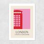 London Telephone Box A3 Print, thumbnail 3 of 4