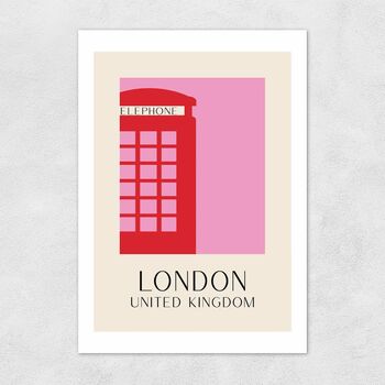 London Telephone Box A3 Print, 3 of 4