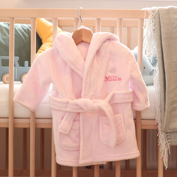 Personalised Baby Dressing Gown Gift For Little Girl, 9 of 11