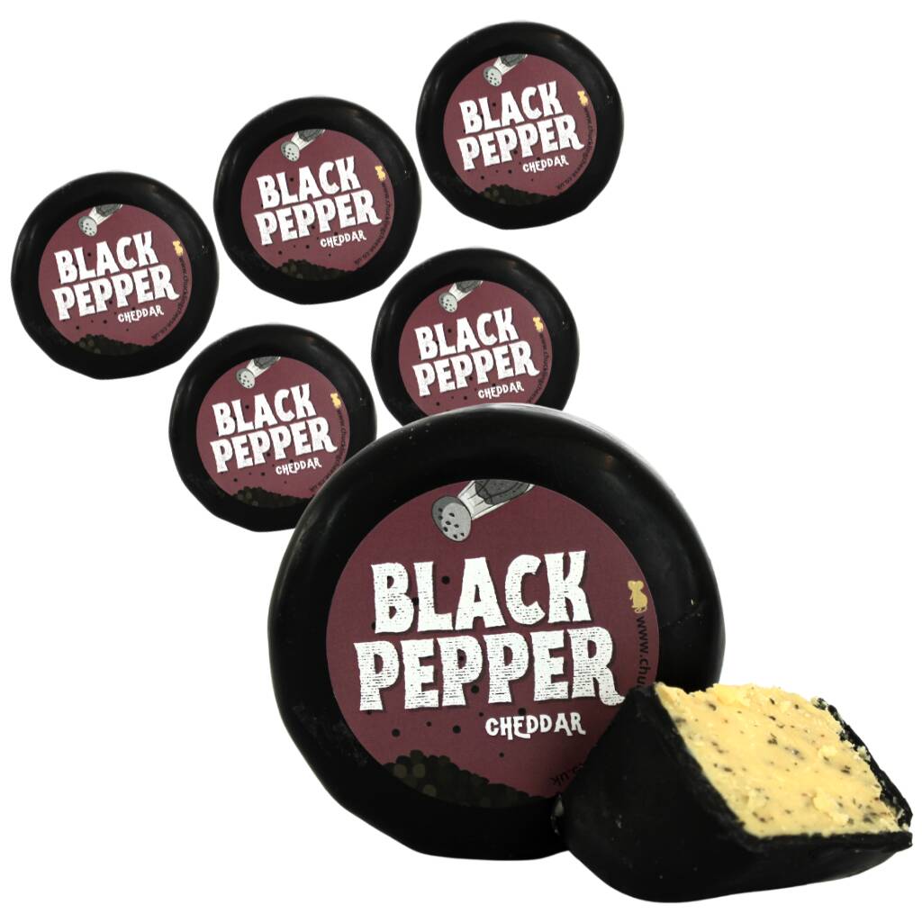 Cracked Black Pepper Cheddar Truckle Six Pack 1200g, 1 of 4