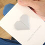 Personalised 6th Iron Anniversary Origami Heart Card, thumbnail 4 of 4