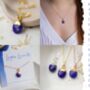 Lapis Lazuli Hoop Earringss, thumbnail 5 of 11