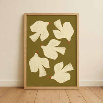 Dove Illustrated Nursery Print, 3 of 8