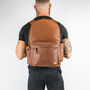 Personalised Brown Leather 16 Inch Macbook Backpack, thumbnail 1 of 11