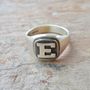 Personalised Initial Silver College Ring, thumbnail 2 of 6